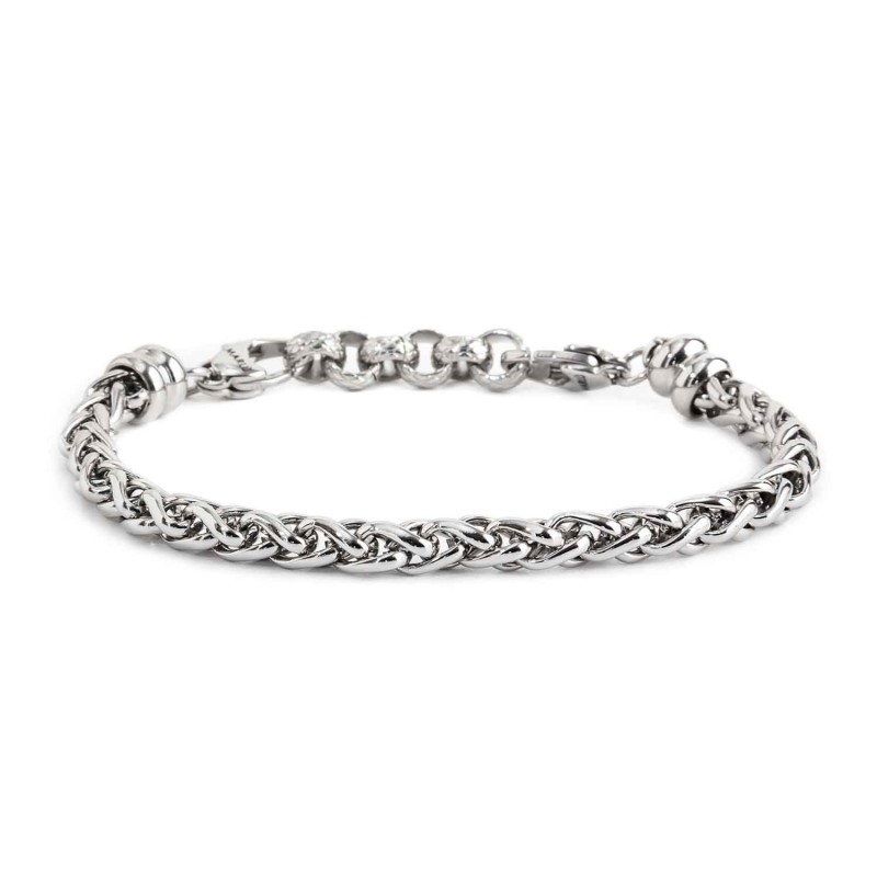 S.STEEL BR SONAGLIO CHAIN 5.80 MM S.steel polished bracelet with sonaglio chain with thickness 5.80 mm. At both ends double ring S.STEEL BR SONAGLIO CHAIN 5.80 MM S.steel polished bracelet with sonaglio chain with thickness 5.80 mm. At both ends double ring