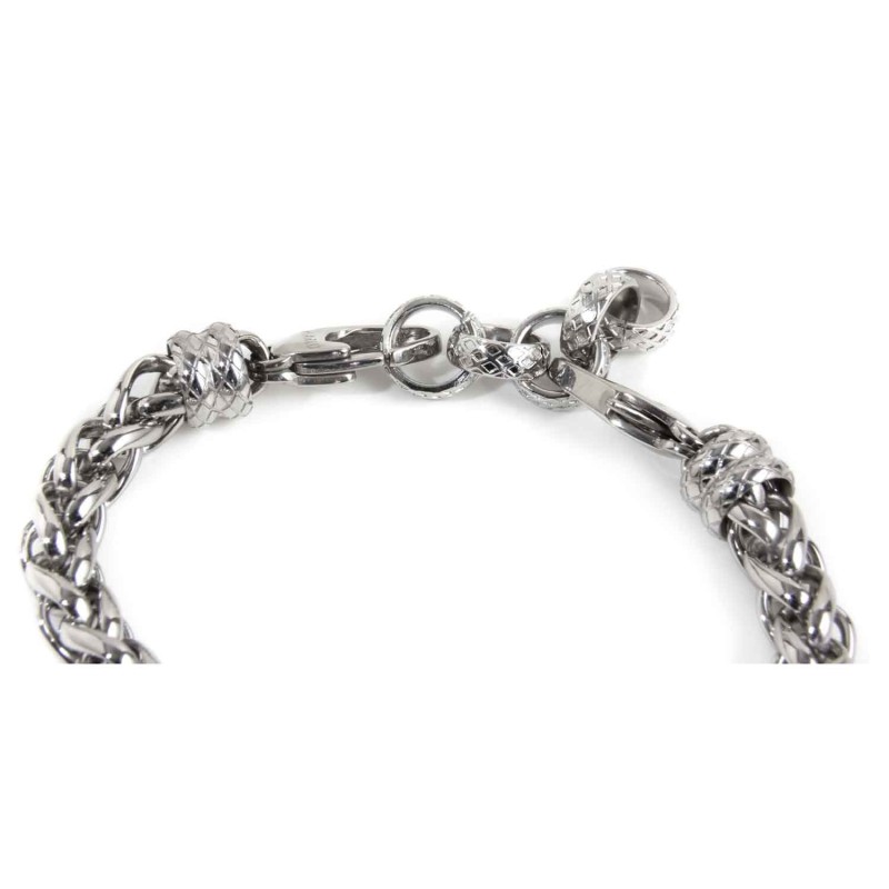 S.S. BR SONAGLIO CHAIN 7.80 MM SIZE M S.steel polished bracelet with sonaglio chain with thickness 7.80 mm. At both ends one ele S.S. BR SONAGLIO CHAIN 7.80 MM SIZE M S.steel polished bracelet with sonaglio chain with thickness 7.80 mm. At both ends one ele