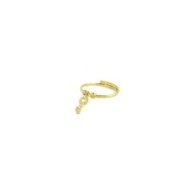 S.S. GOLD IP RING KEY PENDANT S.steel gold ip ring 1,40 mm width, 0,90 mm thickness, with 2 spheres size 3*2,60 mm, lasered Marl