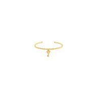 S.S.GOLD IP BANGLE WITH KEY PENDANT S.steel gold ip bangle with balls texture by stamping, size 58,80 mm (major axis)*48 mm (min
