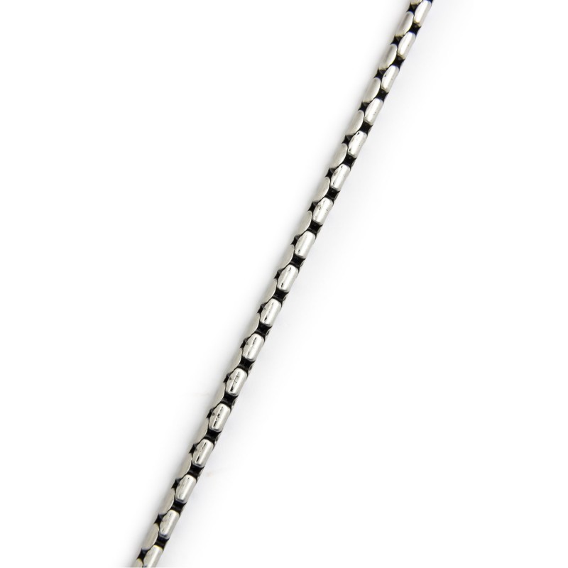 COLLANA ACCIAIO BOX OVAL 3 MM