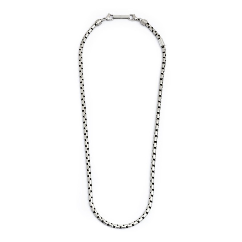 COLLANA ACCIAIO BOX OVAL 4 MM