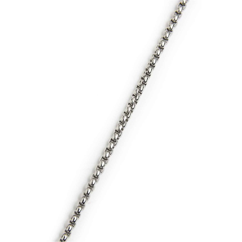 COLLANA ACCIAIO BOX ROUNDED 3 MM