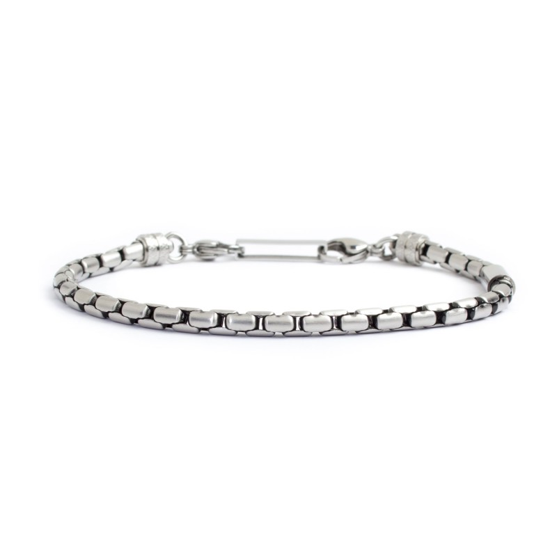 BRACCIALE LUCIDO CATENA OVAL BOX 4MM