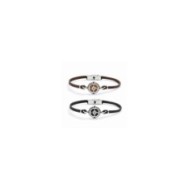 Bracciale in pelle con rosa dei venti Bracciale in pelle con rosa dei venti