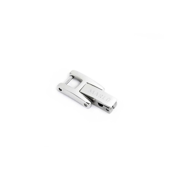S.STEEL SNAP LOCK 17,15MM S.steel snap lock, size 17,15*7,80 mm, with on the top Marlù logo lasered.Materials: s.steelColle