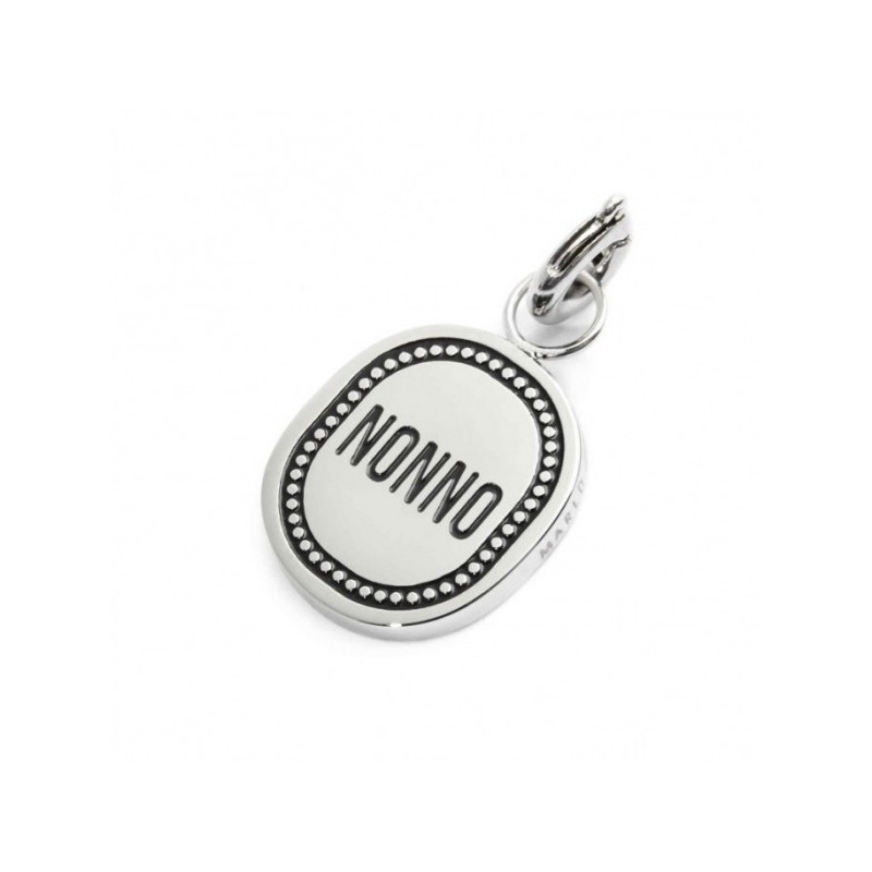 S.STEEL CHARM NONNO Polished s.steel charm size 12*10,70 mm, 1,40 mm thickness, on the top welded ring with 4 mm diameter. On th S.STEEL CHARM NONNO Polished s.steel charm size 12*10,70 mm, 1,40 mm thickness, on the top welded ring with 4 mm diameter. On th