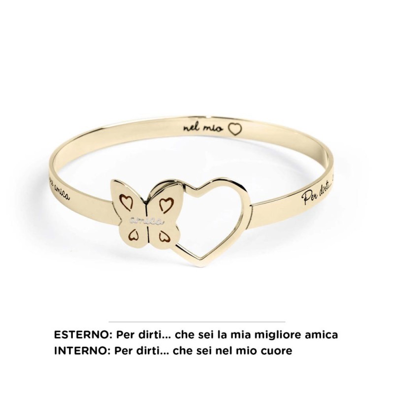 BRACCIALE RIGIDO FARFALLA E CUORE BRACCIALE RIGIDO FARFALLA E CUORE