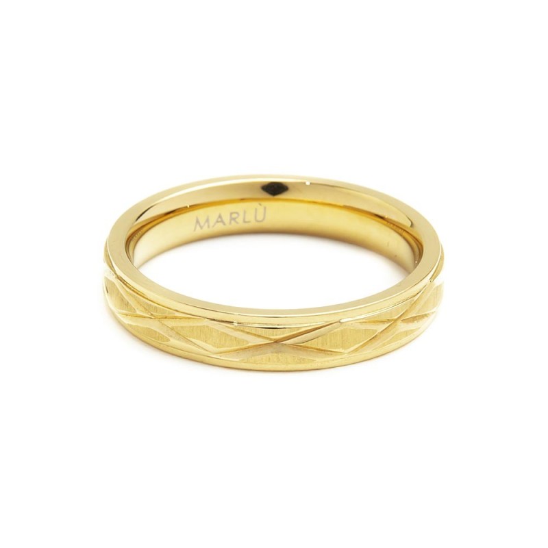 Anello texture a rombo Anello texture a rombo