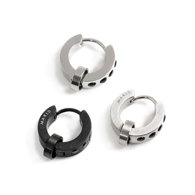 Orecchino a cerchio 14mm con anello per charm Orecchino a cerchio 14mm con anello per charm