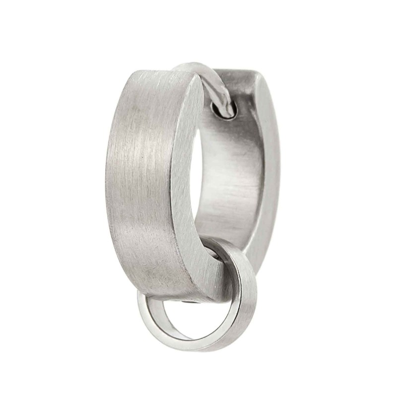 Orecchino a cerchio 14mm con anello per charm Orecchino a cerchio 14mm con anello per charm