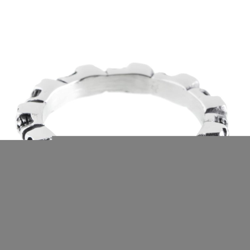 Anello acciaio teschi piccoli