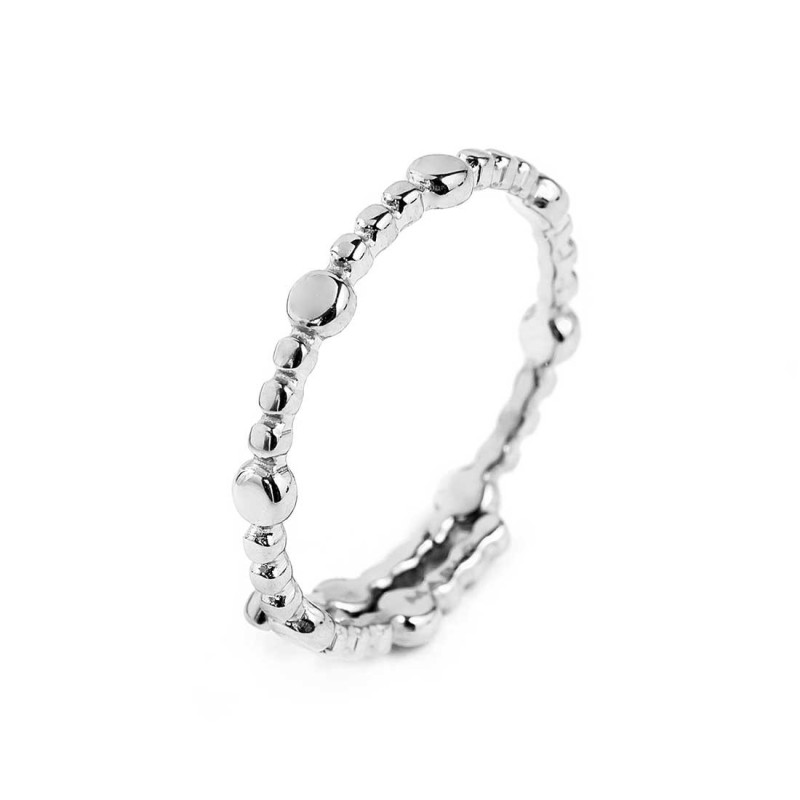 Anello trama puntinata mista Anello trama puntinata mista