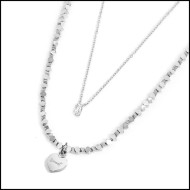Collana con charm cuore e collana con zircone Collana con charm cuore e collana con zircone