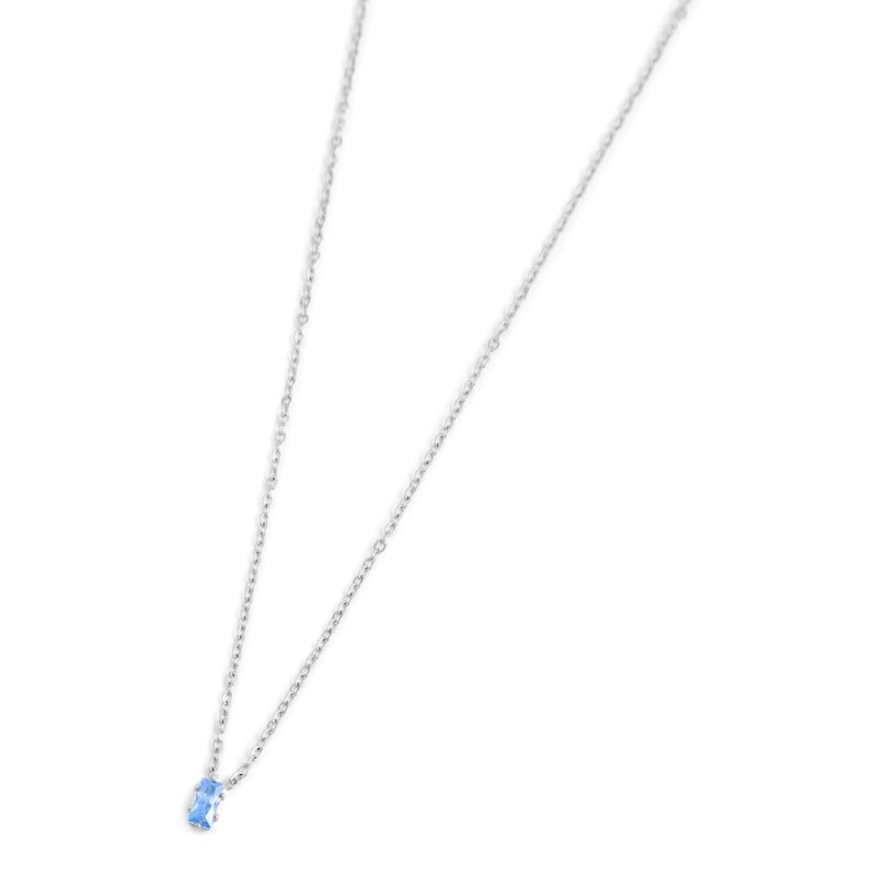 COLLANA 44CM CON CUBIC ZIRCONIA BAUGETTE COLLANA 44CM CON CUBIC ZIRCONIA BAUGETTE