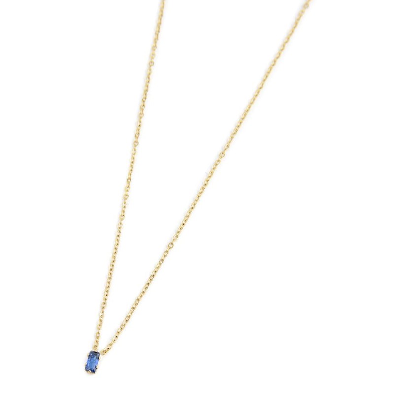 Collana con zircone baguette