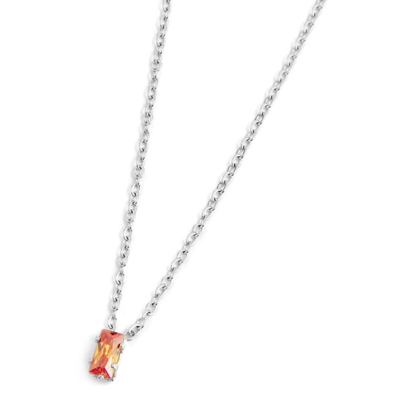 COLLANA 44CM CON CUBIC ZIRCONIA BAUGETTE COLLANA 44CM CON CUBIC ZIRCONIA BAUGETTE