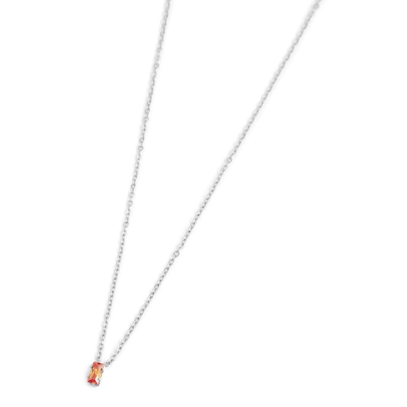 COLLANA 44CM CON CUBIC ZIRCONIA BAUGETTE COLLANA 44CM CON CUBIC ZIRCONIA BAUGETTE