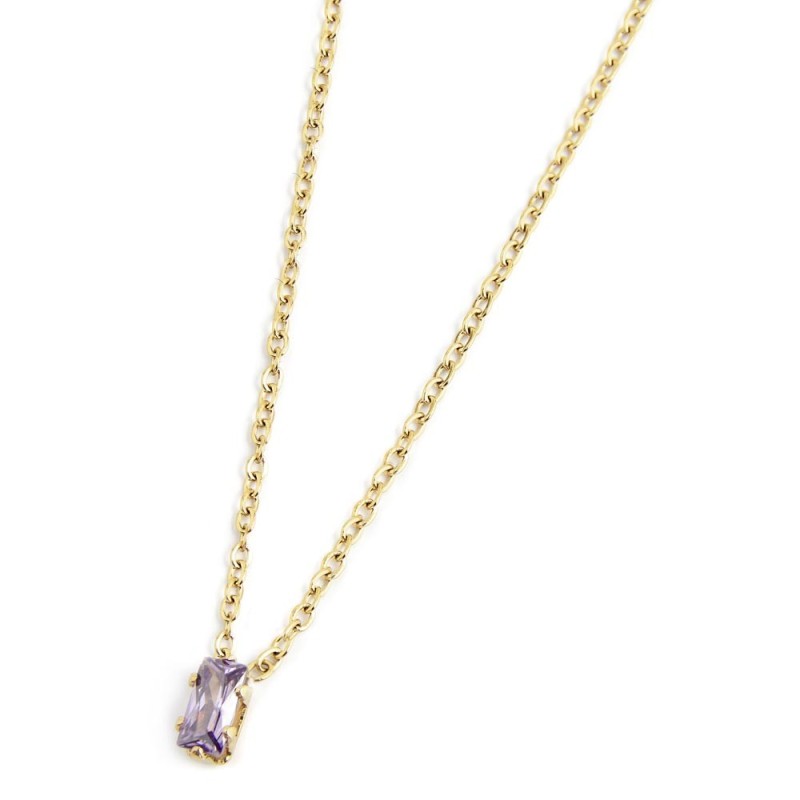 COLLANA 44CM CON CUBIC ZIRCONIA BAUGETTE COLLANA 44CM CON CUBIC ZIRCONIA BAUGETTE