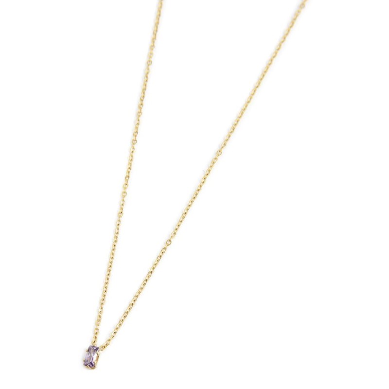 COLLANA 44CM CON CUBIC ZIRCONIA BAUGETTE COLLANA 44CM CON CUBIC ZIRCONIA BAUGETTE