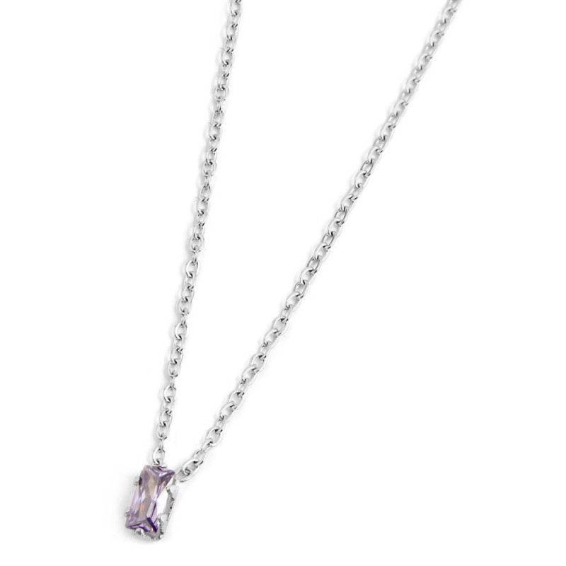 COLLANA 44CM CON CUBIC ZIRCONIA BAUGETTE COLLANA 44CM CON CUBIC ZIRCONIA BAUGETTE