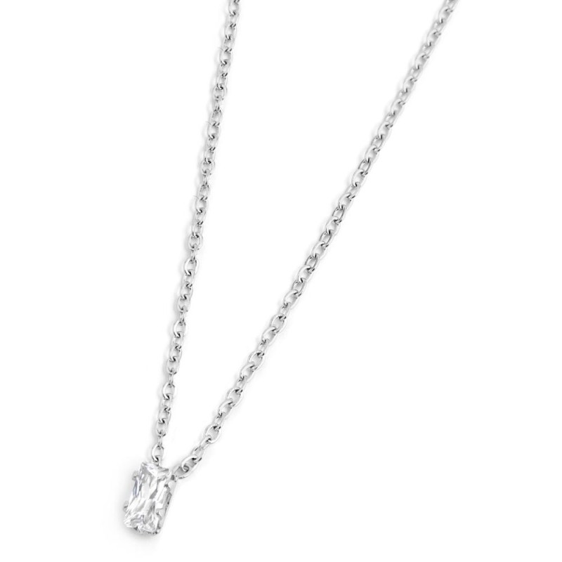 Collana con zircone baguette
