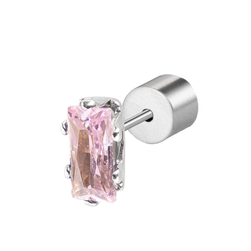 Orecchino a lobo zircone baguette Orecchino a lobo zircone baguette