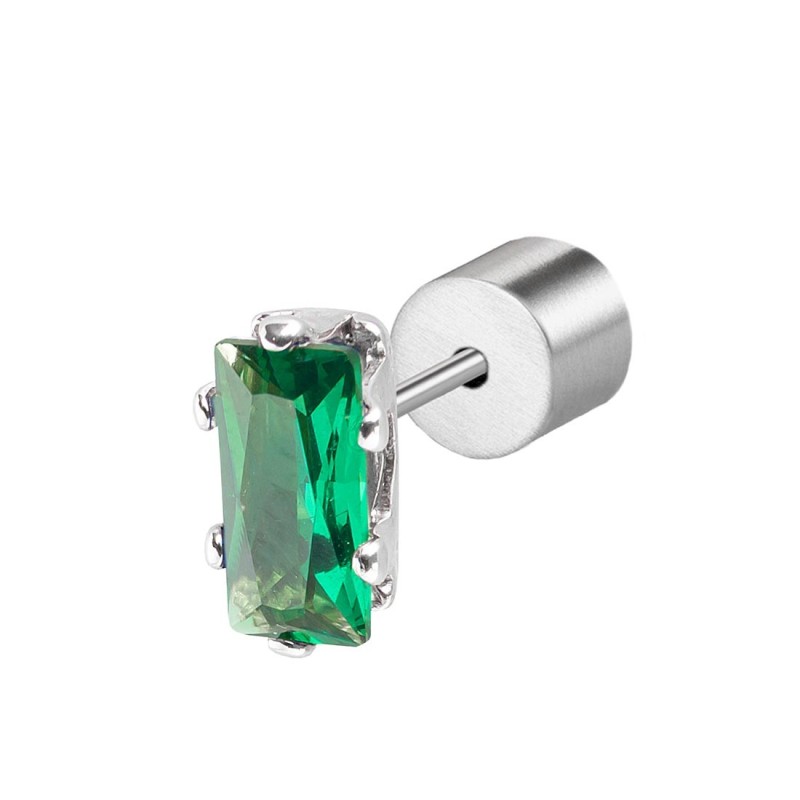 Orecchino a lobo zircone baguette Orecchino a lobo zircone baguette