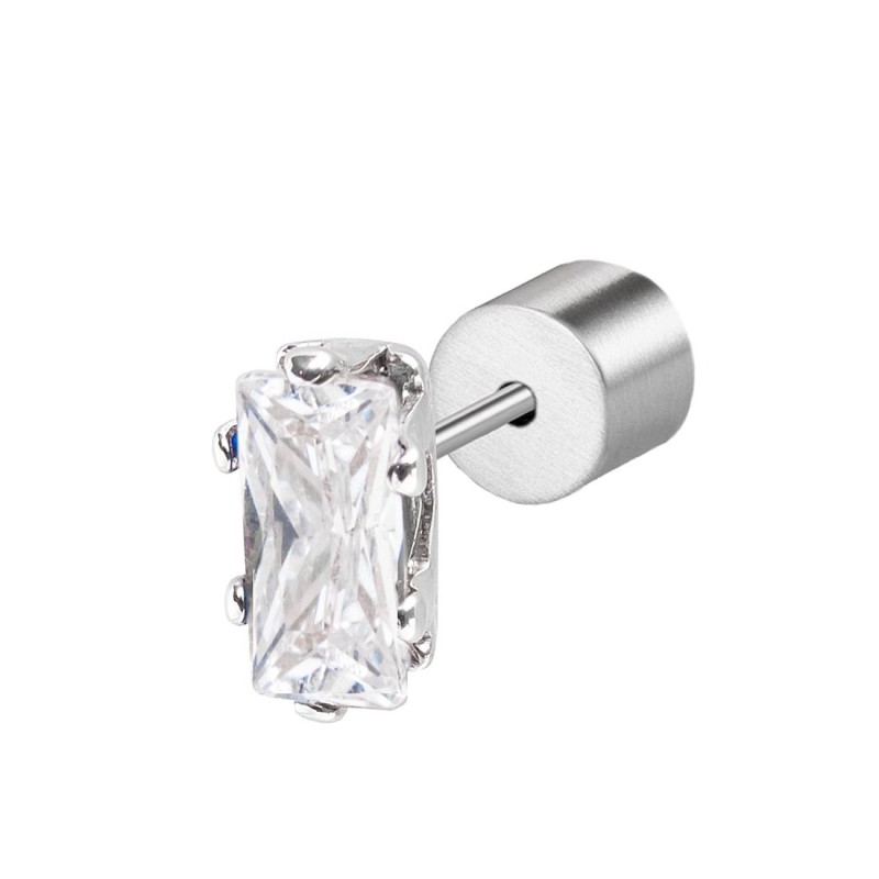 Orecchino a lobo zircone baguette Orecchino a lobo zircone baguette