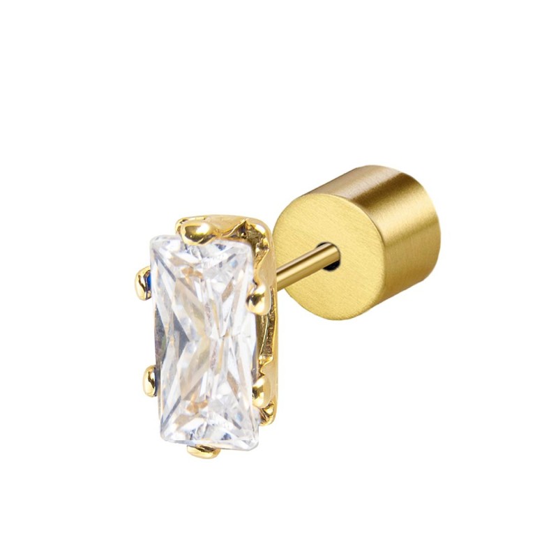 Orecchino a lobo zircone baguette Orecchino a lobo zircone baguette