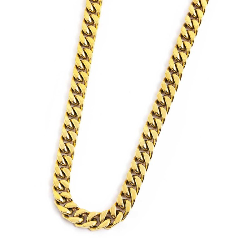 S.S.GOLD IP NECKLACE GRUM CHAIN 10,50 MM S.steel gold ip necklace grumetta chain, 10,50 mm width, 4,20 mm thickness. T-bar closu S.S.GOLD IP NECKLACE GRUM CHAIN 10,50 MM S.steel gold ip necklace grumetta chain, 10,50 mm width, 4,20 mm thickness. T-bar closu