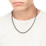 Collana ematite sfaccettata e liscia