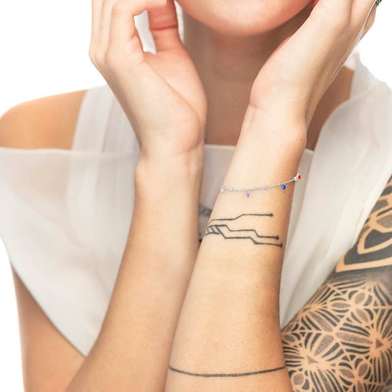 Bracciale con zirconi e sfere Bracciale con zirconi e sfere