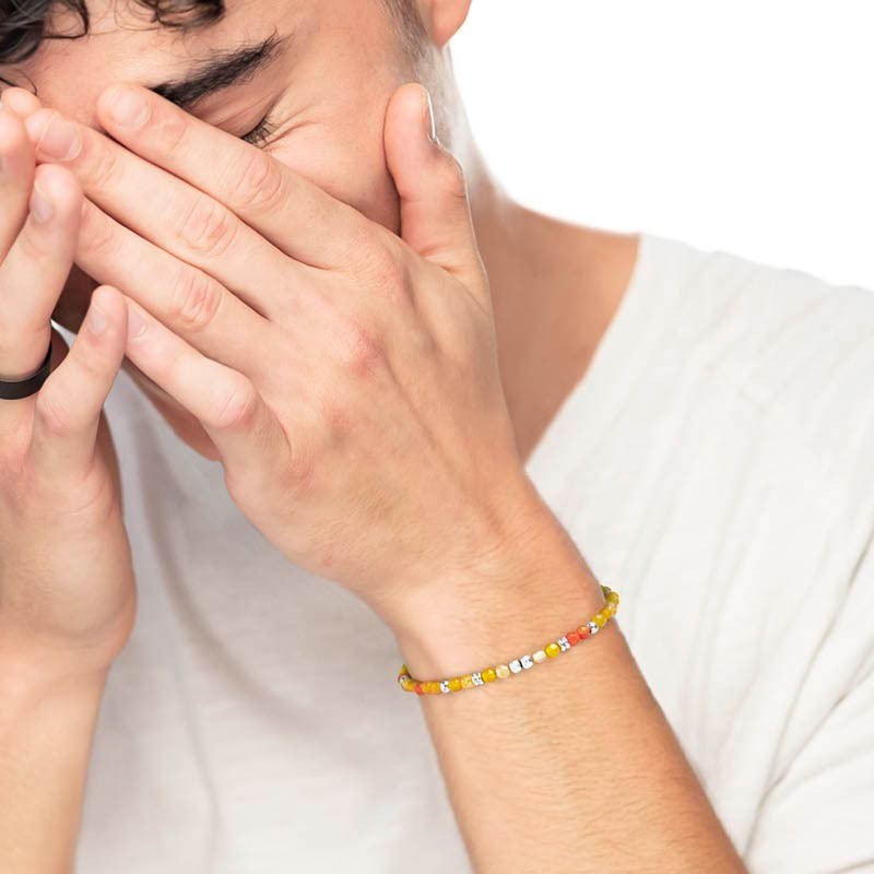 Bracciale agata sfaccettata 4mm