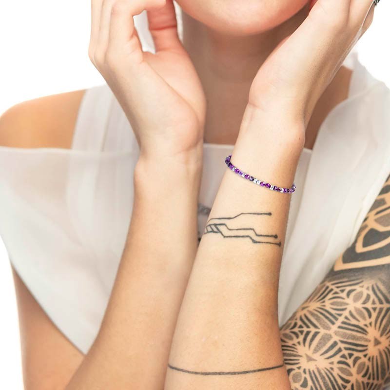 Bracciale agata sfaccettata 4mm