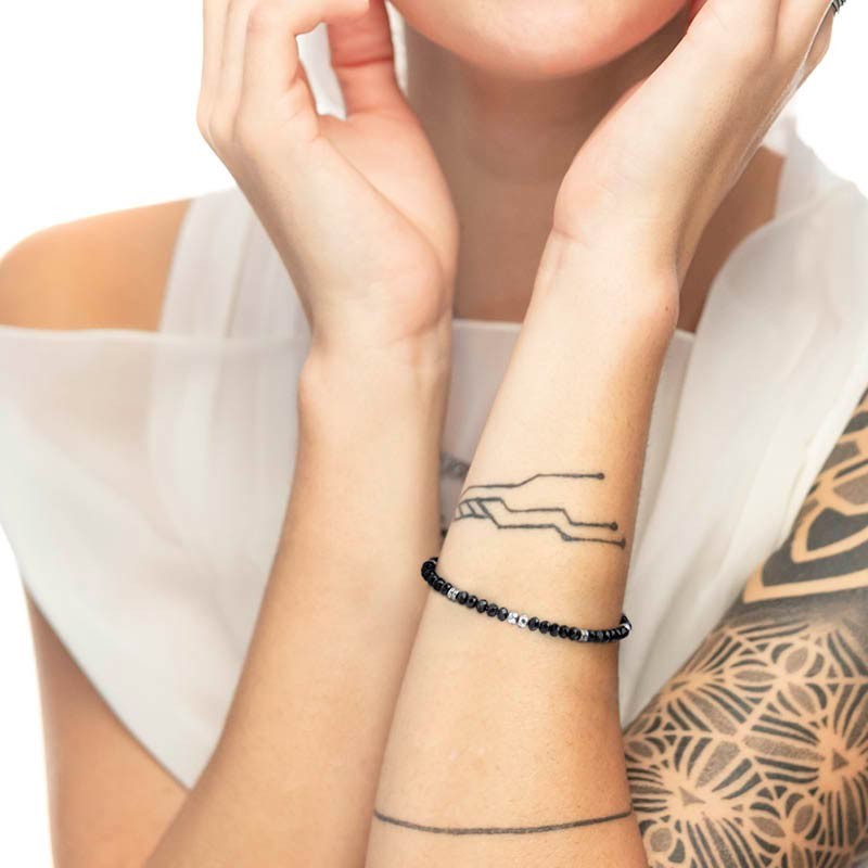 Bracciale agata sfaccettata 4mm