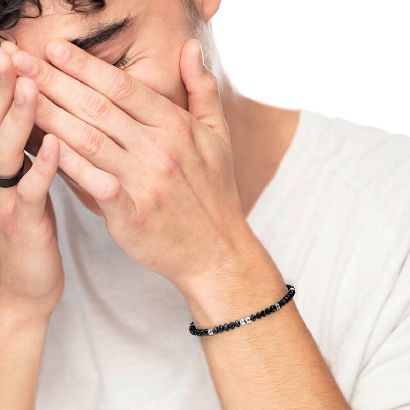 Bracciale agata sfaccettata 4mm