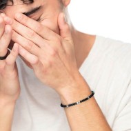 Bracciale agata sfaccettata 4mm