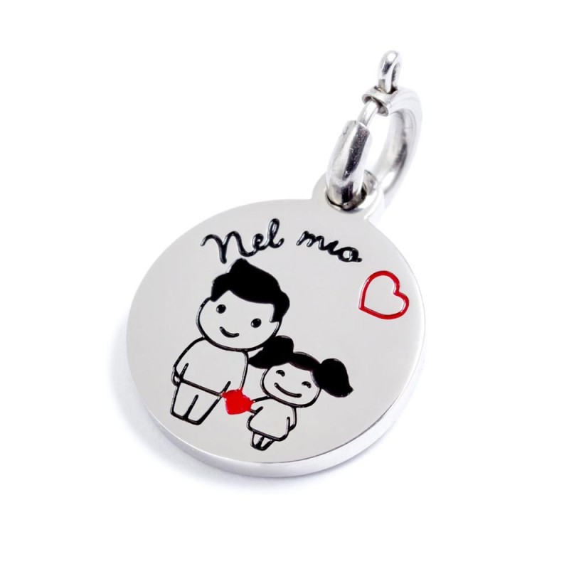 Collana con charm babbo e figlia