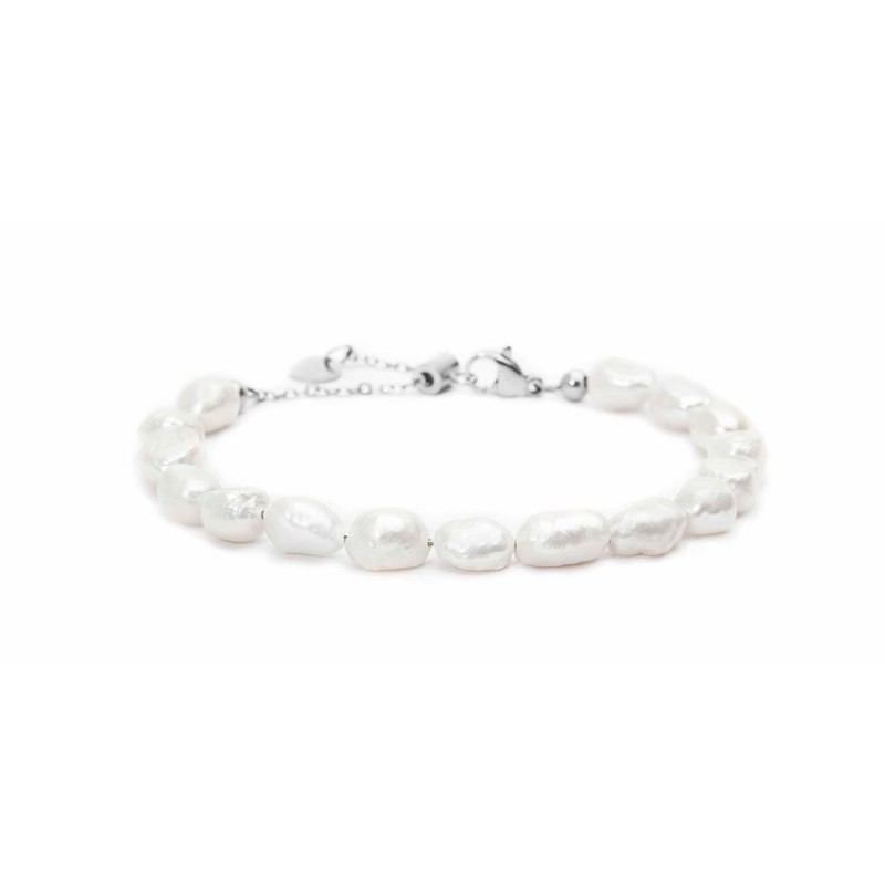 BR CON CATENA CON PERLE FIUME MASTICATE BR CON CATENA CON PERLE FIUME MASTICATE