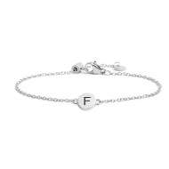 BRACCIALE ACCIAIO CON LETTERA SMALTATA