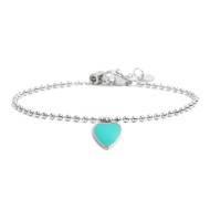 Bracciale con sfere e cuore