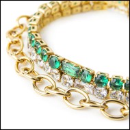 Bracciali con zirconi e catena Bracciali con zirconi e catena
