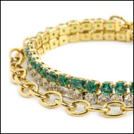 Bracciali con zirconi e catena Bracciali con zirconi e catena