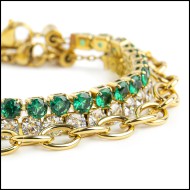 Bracciali con zirconi e catena Bracciali con zirconi e catena