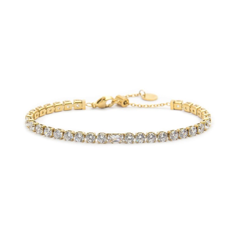 Bracciali con zirconi e catena Bracciali con zirconi e catena