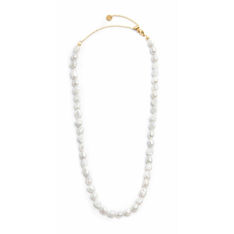 Collane con perle catena snake e collana pendente rosa dei venti Collane con perle catena snake e collana pendente rosa dei venti