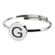 Anello con lettera smaltata Anello con lettera smaltata