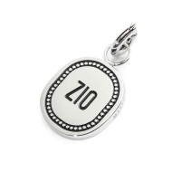 S.STEEL CHARM ZIO Polished s.steel charm size 12*10,70 mm, 1,40 mm thickness, on the top welded ring with 4 mm diameter. On the