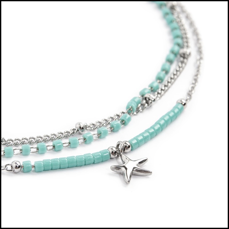 Bracciale Rigido Argento 925 Con Turchese Naturale Fatto A Mano In Sardegna